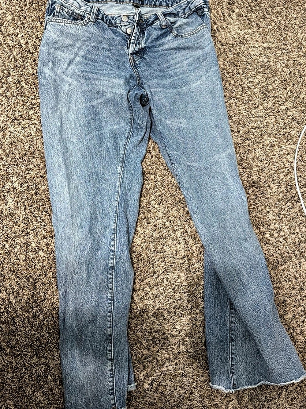 Blue Straight Leg Jeans